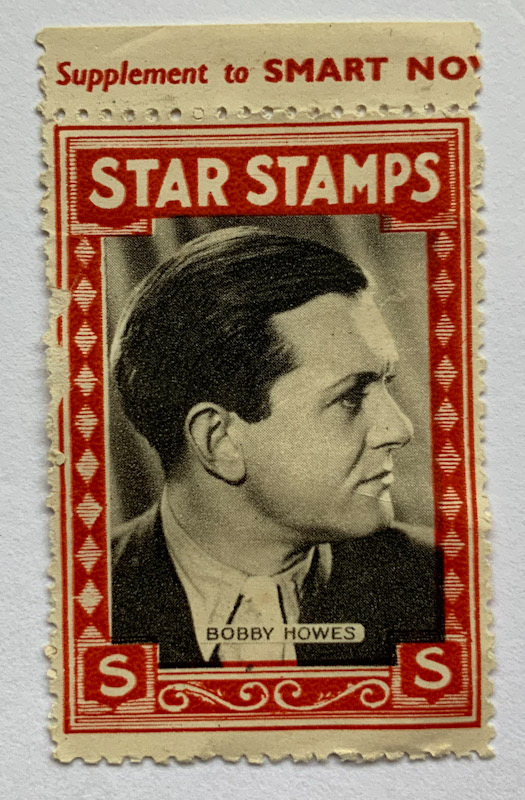 1920s Film Star Stamps Bobby Howes by Smart Novels